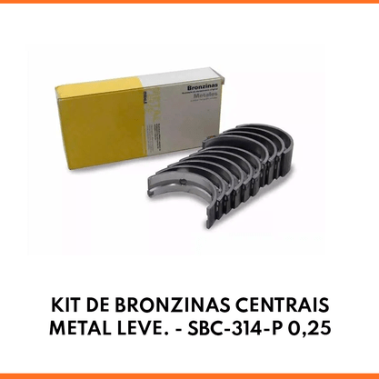 KIT DE BRONZINAS CENTRAIS METAL LEVE. - SBC-314-P 0,25