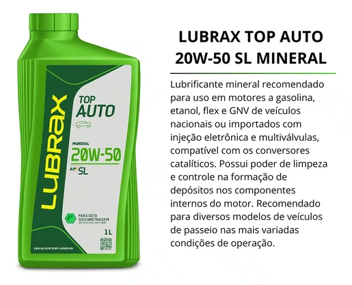 Óleo De Motor 20w50 Lubrax