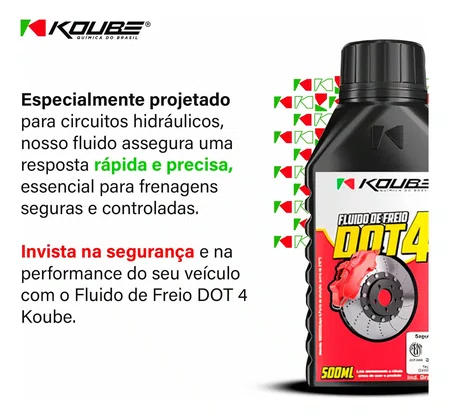 Fluido de Freio DOT 4 Koube 500ML