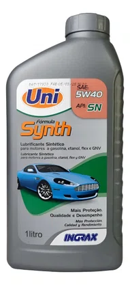 Óleo Lubrificante Uni Sintético SAE 5W40 API SN 1Litro