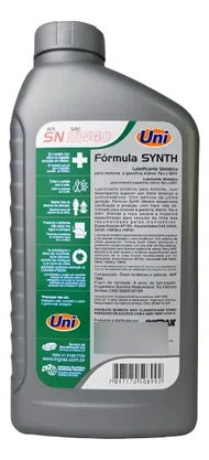Óleo Lubrificante Uni Sintético SAE 5W40 API SN 1Litro