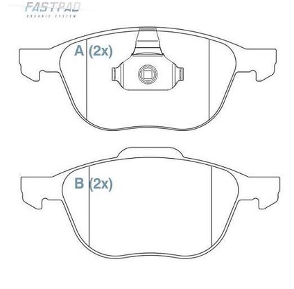 Pastilha De Freio Dianteiro Willtec - Fp708 - C30 \ C70 \ Ecosport \ Focus \ S40 \ V50 