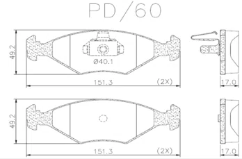 PASTILHA FREIO FIAT F19F