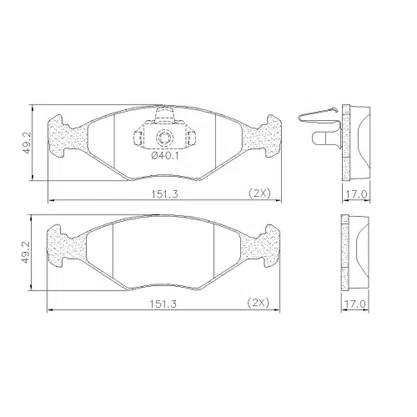 PASTILHA FREIO FIAT F19F