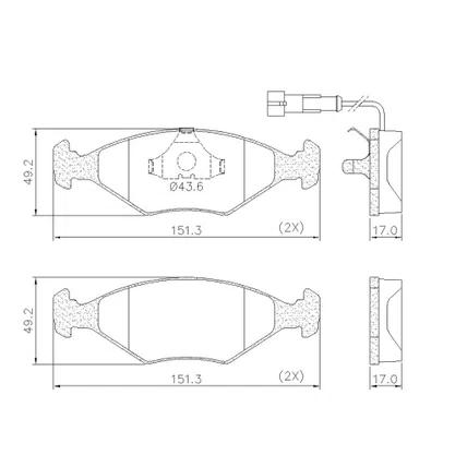 PASTILHA FREIO FIAT F26F