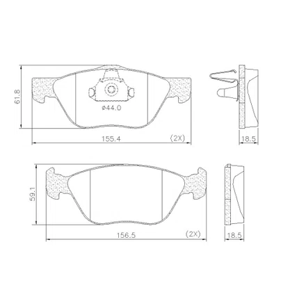 PASTILHA FREIO FIAT  F5F
