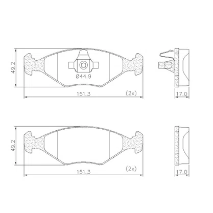 PASTILHA FREIO FIAT  F6L