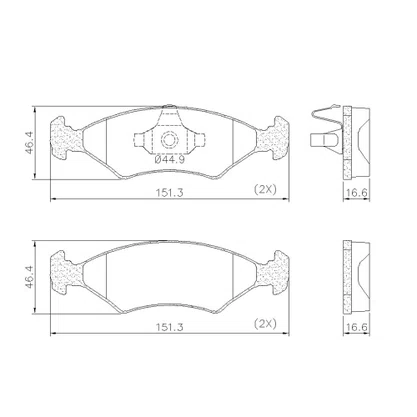 PASTILHA FREIO FORD FO21L