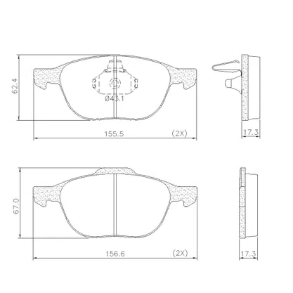 PASTILHA FREIO FORD FO23F