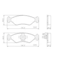 PASTILHA FREIO FORD FO28L