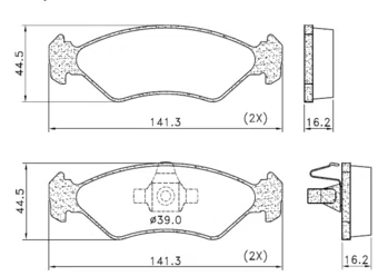 PASTILHA FREIO FORD FO28L