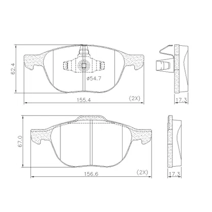 PASTILHA FREIO FORD  FO3L