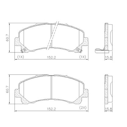 PASTILHA FREIO GM G15L
