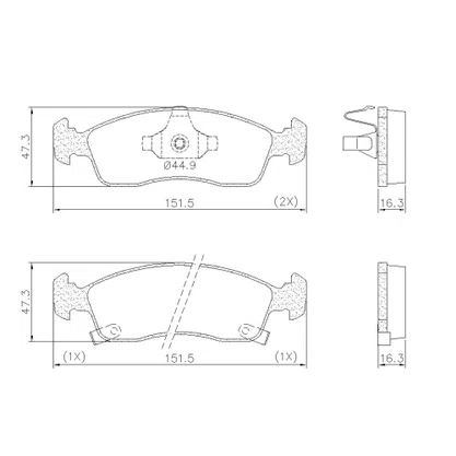 PASTILHA FREIO GM G32L
