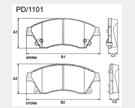 PASTILHA FREIO GM G36L