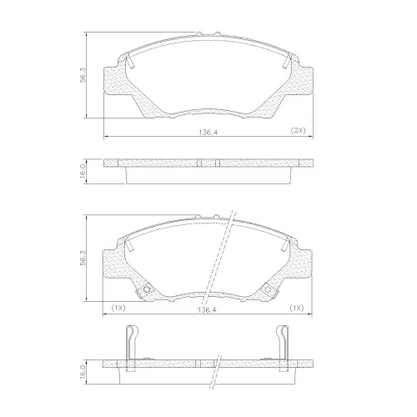 PASTILHA FREIO HONDA H13F