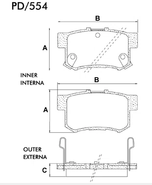 PASTILHA FREIO HONDA  H1F