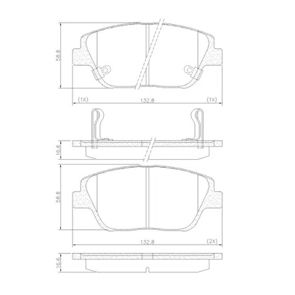 PASTILHA FREIO HYUNDAI HY13F