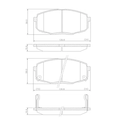 PASTILHA FREIO HYUNDAI  HY6L