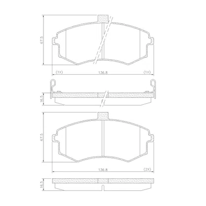 PASTILHA FREIO JAC MOTORS  JM2F
