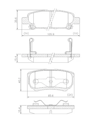 PASTILHA FREIO JEEP  J1F