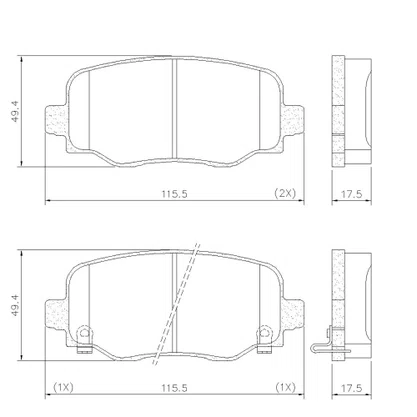 PASTILHA FREIO JEEP  J2F