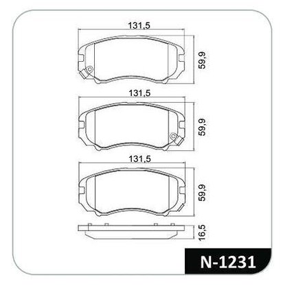 PASTILHA FREIO KIA K13W