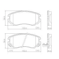 PASTILHA FREIO KIA K14F
