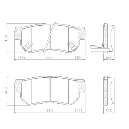 Pastilha de Freio da Kia K15L
