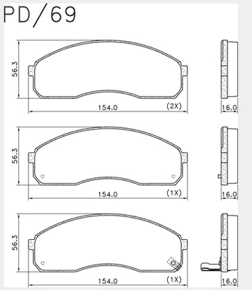 PASTILHA FREIO KIA  K8L