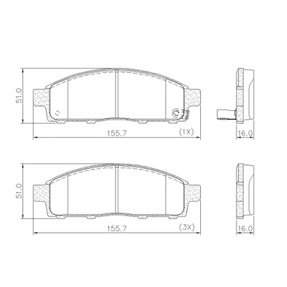 PASTILHA FREIO MITSUBISHI  MI2L