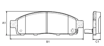 PASTILHA FREIO MITSUBISHI  MI2L