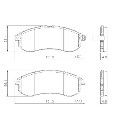PASTILHA FREIO MITSUBISHI  MI8L