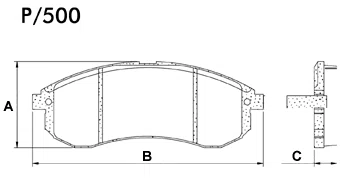 PASTILHA FREIO MITSUBISHI  MI8L