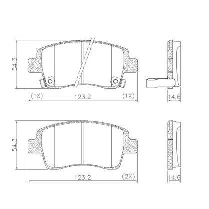 PASTILHA FREIO TOYOTA T15LF