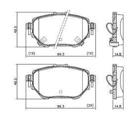 Pastilha de Freio da Toyota T22F