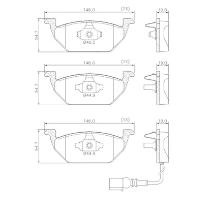 PASTILHA FREIO VW V14L