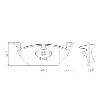 PASTILHA FREIO VW V15F
