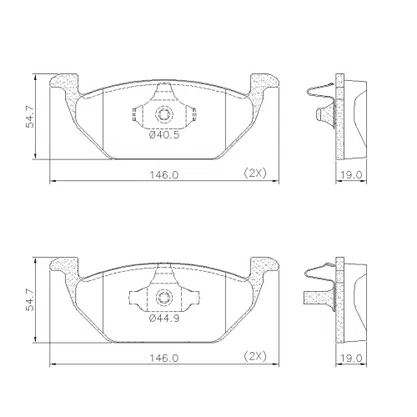 PASTILHA FREIO VW V17F