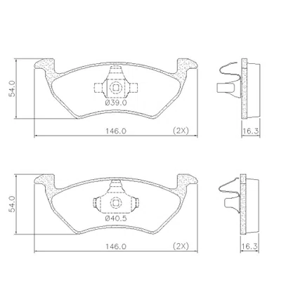 PASTILHA FREIO VW V20L
