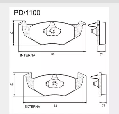 PASTILHA FREIO VW V24L