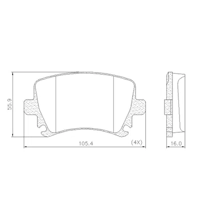 PASTILHA FREIO VW V25F