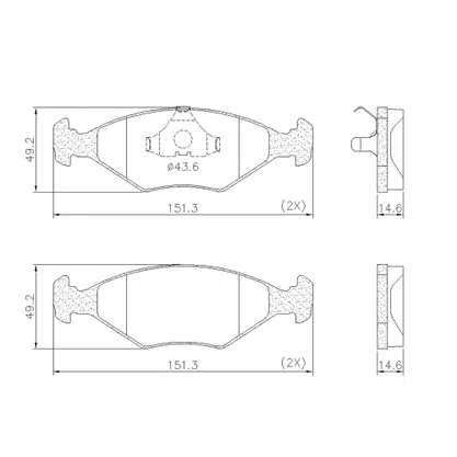 PASTILHA FREIO VW  V5L