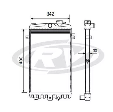 RADIADOR AGUA VW V10V  