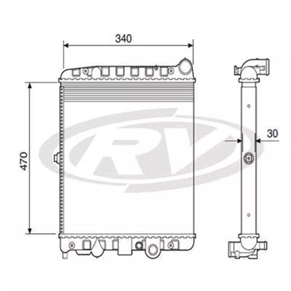 RADIADOR AGUA VW  V4V