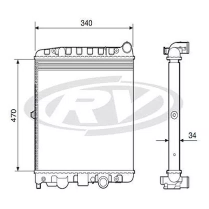 RADIADOR AGUA VW  V7V