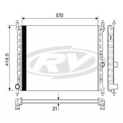 RADIADOR AGUA VW  V8V