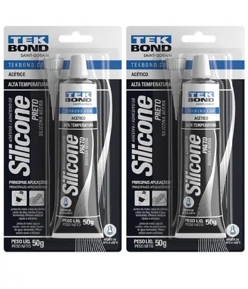 Silicone Acético Preto Alta Temperatura TEKBOND