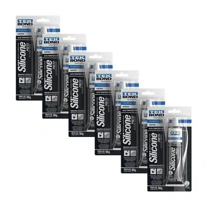 Silicone Acético Preto Alta Temperatura TEKBOND 6un