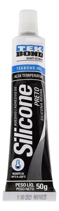 Silicone Acético Preto Alta Temperatura TEKBOND